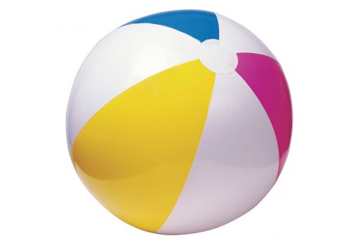 Мяч надувной 61см ПОЛОСКИ разноцветный от 3л