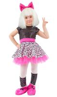 Карнавальный костюм Кукла Лола платье парик, ботинки, ободок с бантом