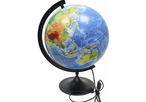 Глобус Земли физический 320мм с подсветкой Классик