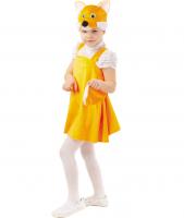 Карнавальный костюм Лиса Ириска (сарафан, шапка) размер 110-56