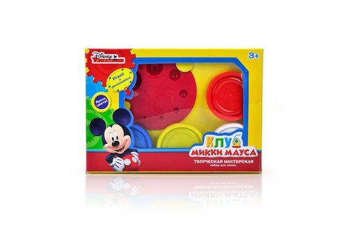 Набор для лепки Disney Клуб Микки Мауса Творческая мастерская 4 цвета по 50г + аксессуары + буклет