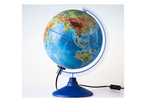 Глобус Земли физико-политический 250мм с подсветкой, Классик Евро