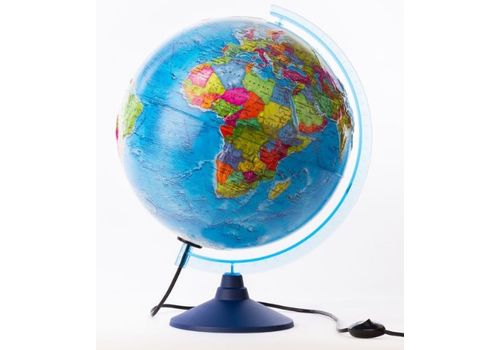 Глобус Земли политический 320мм с подсветкой Рельефный Классик Евро