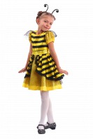 Карнавальный костюм Пчелка (платье, ободок) размер 110-56