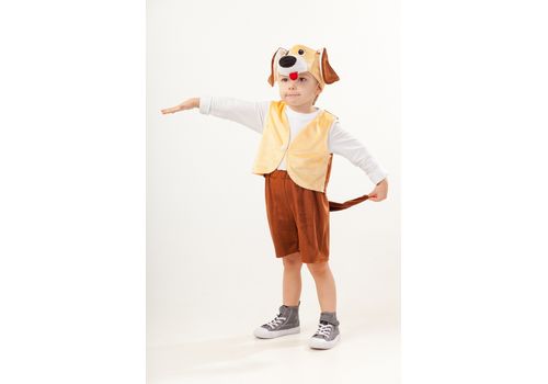Карнавальный костюм Песик Тобик (жилет, шорты, шапка) размер 110-56