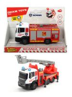 Пожарная машинка SCANIA die-cast 17 см  свет звук Dickie Toys