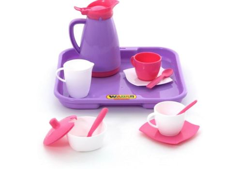 Набор детской посуды Алиса с подносом на 2 персоны Pretty Pink
