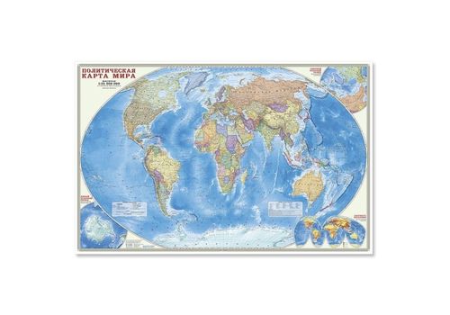 Настенная карта Мир Политический М1:25 млн 124х80