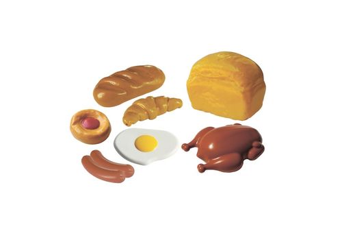 Набор Продукты (хлеб, батон, круассан, яичница, курица, сосики 2шт)