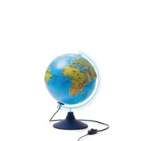 Глобус Земли физико-политический рельефный 250мм с подсветкой интерактивный