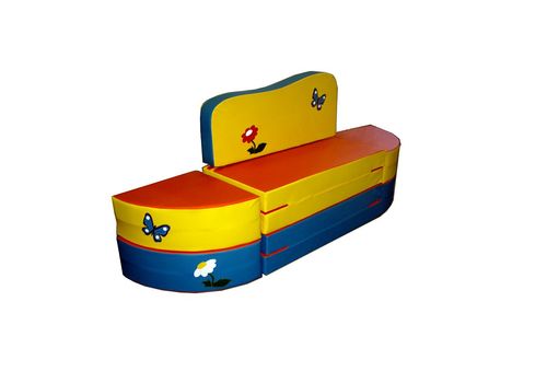 Детская игровая мебель Верочка - диван-мат 100*50*40–1шт, пуфик угловой D50*40-2шт