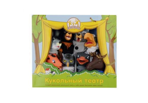 Кукольный театр Дикие животные и птицы 8 персонажей