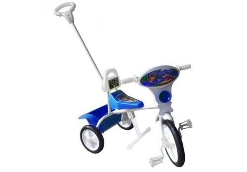 Велосипед Малыш с упр.поводком, спинкой, кузовом и подножкой ,без ограждения