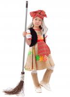 Карнавальный костюм Баба Яга (повязка с париком, платье, жилетка, гетры)