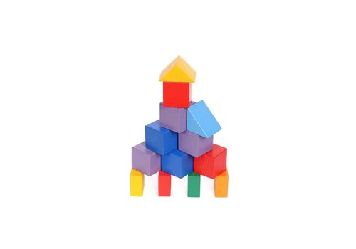 Конструктор геометрический Построй свой город 13 деталей окрашенный (окрашено 13 дет) в пакете