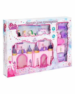 Замок для кукол Girl's club с аксессуарами свет+звук батарейки в комплекте в/к