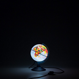 Глобус Земли физико-политический 150мм с подсветкой Классик